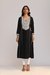 Black Solid Embroidered A Line Kurta