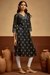 Black Printed Straight Kurta