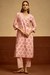 Peach Printed Kurta Set