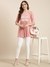 SHOWOFF Women's Solid Peach A-Line Kurti