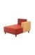 neudot Hailey Duet Fabric 1 Seater Left Aligned Lounger | L Shape | LHS | Comfortable Sofa Dual Color | Living Room | Bed Room | Rusty Cider Orange Colour