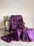 Purple Soft Silk Saree With woven Gold White Stripes