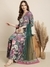 SHOWOFF Women's Straight Green Floral Kurti and Palazzos Set Comes With Dupatta