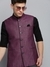SHOWOFF Men's Solid Purple Ethnic Nehru Jacket