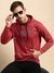 SHOWOFF Men's Hooded Printed Rose Pullover Sweatshirt