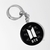 Purplebees BTS SIGNATURE BLACK keychain  | for Purplebees BTS k-pop fan merch gift | Metal 58mm | Home Key Student Bag