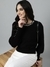 SHOWOFF Women's Solid Black Pullover