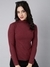 SHOWOFF Women's Solid Maroon Top