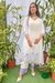 White hand painted kurta set