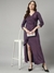 SHOWOFF Women's Purple Solid Wrap Dress