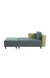 neudot Hailey Fabric Chaise Lounger RHS in Castle Green Colour | Wooden Leg| Dual Color | Sectional Sofa