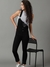 SHOWOFF Women's Slim Fit Solid Black Dungaree
