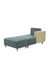 neudot Hailey Fabric Chaise Lounger LHS in Castle Green Colour