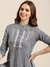 Women's Grey Solid A-Line Kurti