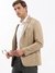 SHOWOFF Men's Notched Lapel Solid Beige Blazer