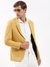SHOWOFF Men's Notched Lapel Solid Yellow Blazer