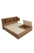 NEUDOT Paris Queen Engineered Wood Queen Box Bed - Leon Teak