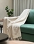Textured Solid Cotton Throw - Natural