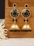 Firoza Gold Toned Enamelled Jhumkas