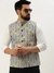 SHOWOFF Men's Printed Mandarin Collar Multi Nehru Jacket