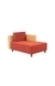 neudot Hailey Duet Fabric 1 Seater Left Aligned Lounger | L Shape | LHS | Comfortable Sofa Dual Color | Living Room | Bed Room | Rusty Cider Orange Colour