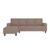 NEUDOT Roman LHS Sectional Sofa for Living Room |6 Person Sofa|Premium Fabric with Cushioned Armrest | 3 Years Warranty|Solid Wood Frame|6 Seater in Desert Brown Color