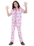 Ninos Dreams Peter Pan Girls 100% Cotton Half sleeves Night Suit with Racoon print Lower-Pink