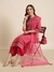 SHOWOFF Women's Straight Pink Geometric Kurta and Patiala Set Comes With Dupatta and Potli Bag