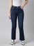 SHOWOFF Women's Straight Fit Denim Navy Blue Jean