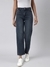 SHOWOFF Women's Straight Fit Denim Navy Blue Jean