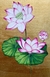 Lotus Nad Leaf painting on Gold Foil