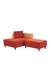 neudot Hailey Fabric 2 Seater Chaise Lounger RHS| Right Aligned | L Shape | 2 Persons Sofa in Rusty Cider Orange Colour