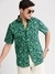 SHOWOFF Men's Spread Collar Floral Green Casual Shirt