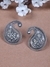 Firoza Oxidized Paisley Stud Earrings