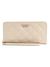 Sand Quilted Laurel Cheque Organizer Zip Around Wallet