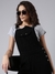 SHOWOFF Women's Solid Black Straight  Dungaree
