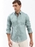 SHOWOFF Men's Spread Collar Solid Sea Green Shirt