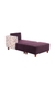 neudot Hailey Fabric Chaise Lounger RHS in Floral Paradise Purple Colour