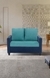 NEUDOT Saya Dual Color Sofa for Living Room |2 Persons Sofa|Premium Fabric with Cushioned Armrest | 3 Years Warranty|Solid Wood Frame|2 Seater in Saya Duo Teal Color
