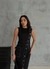 Black denim dress