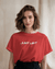 Women's Regular Fit - Casual T-Shirt - Just Lift (Red)
