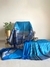 Blue Silk Saree With Chevron Zari Stripes