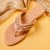 Rocia By Regal Rose Gold Women Embroidered Thong Flats