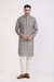 Albion Mens Premium Quality Grey Kurta Pyajama