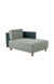 neudot Hailey Duet Fabric 1 Seater Left Aligned Lounger| Sectional | LHS | in Misty Green | Dual Colour |