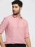 Men's Red Solid Shirt Collar Casual Short Kurta