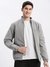 SHOWOFF Men's Solid Mock Collar Grey Bomber Jacket