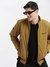 SHOWOFF Men's Solid Mock Collar Mustard Bomber Jacket