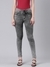 SHOWOFF Women's Clean Look Mid-Rise Grey Slim Fit Denim Jean