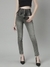 SHOWOFF Women's Clean Look Mid-Rise Grey Slim Fit Denim Jeans